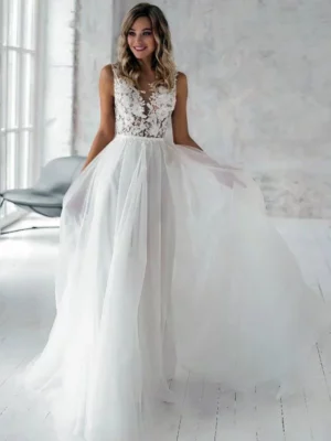 Abito da Sposa Semplice Notte Stellata