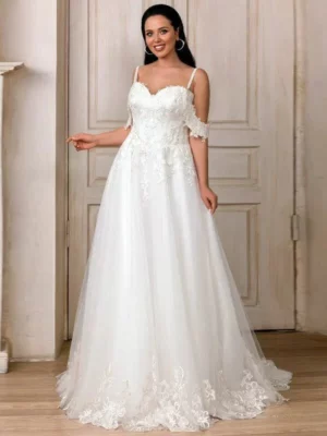 Stile Impero Abito da Sposa Curvy