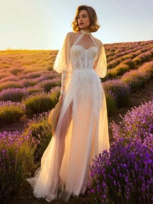Abito da Sposa Semplice Bianco di Sogni