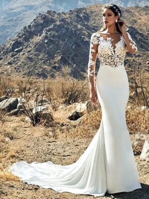 Abito da Sposa Semplice Semplicità Regale