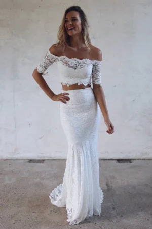 Abito da Sposa Semplici due Pezz