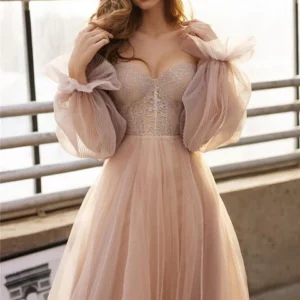 Booma Pink Wedding Dresses Beach Boho Off Shoulder Bridal Gowns Sweetheart Elegant Princess Wedding Party Gowns Customized