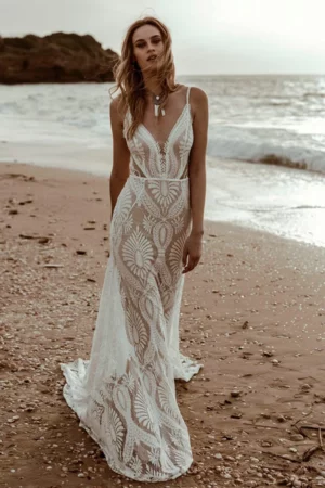 Abito da Sposa Semplice Chic Spiaggia