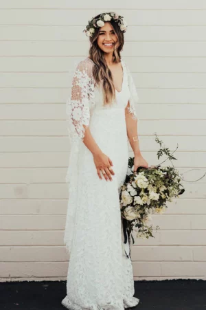 Abito da Sposa Semplice Petali di Seta