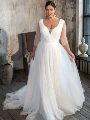 Abito da Sposa Invernali Taglie Forti