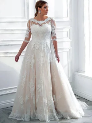 Abito da Sposa Taglie Forti Stile Impero