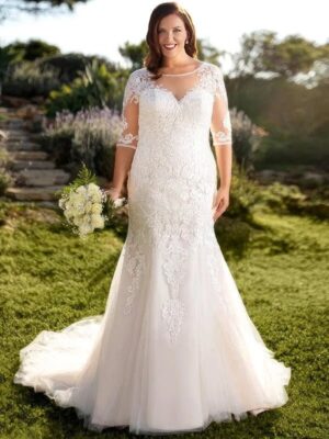 Abito da Sposa Donne Curvy a Sirena