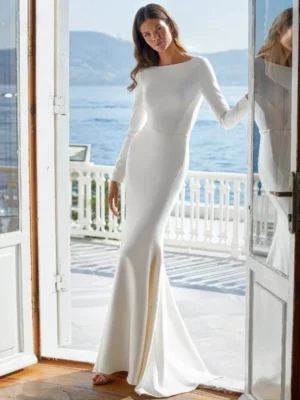 Raso Abito da Sposa a Sirena