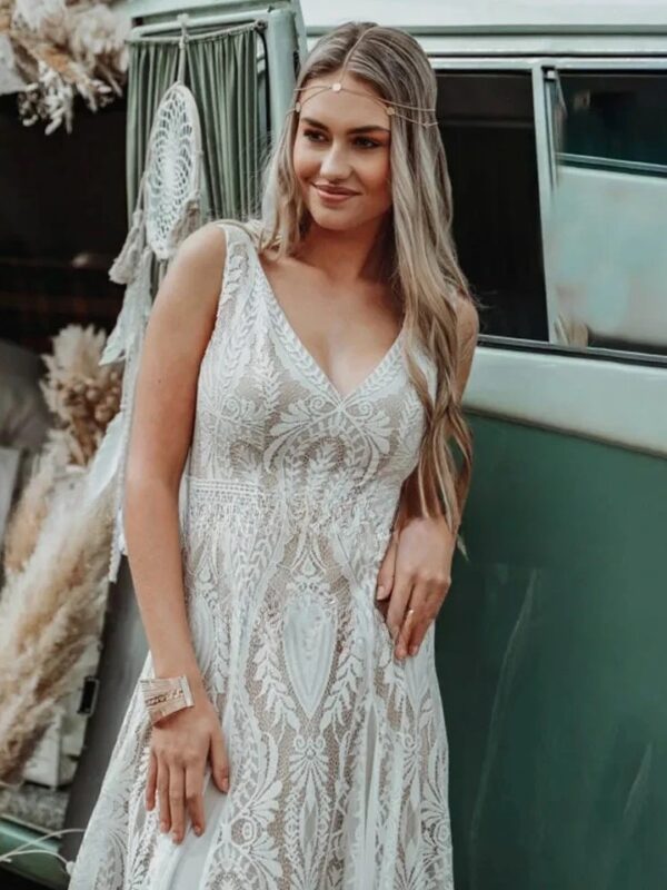 Abiti da Sposa Boho Scia di Petali