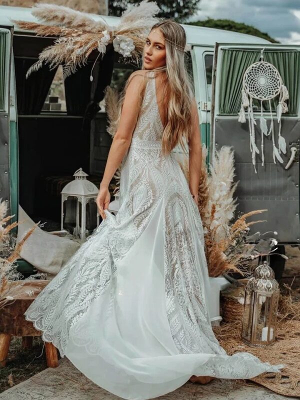 Abiti da Sposa Boho Scia di Petali