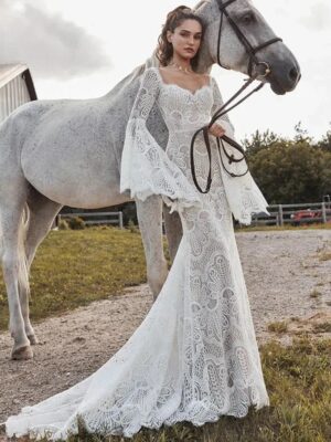 Abiti da Sposa Boho Goccia Celeste