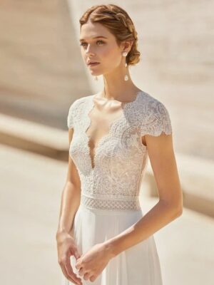 Abiti da Sposa Boho Piuma Dorata