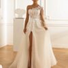 SoDigne A-line Tulle Appliques Wedding Dresses One Shloudler Split Bridal Dress Long Wedding Gown Robe De Mairee Customized  7 S09d94dfc777149399f63a65ad3d1d67dU Cropped