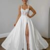 SoDigne A Line Satin Wedding Dresses For Women Lace Appliques Side Split Bridal Dress Wedding Party Bridal Gowns Customized 6 S8a15de9ba10840fa9ab735496c37c354p Cropped