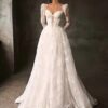 SoDigne A-line Lace Wedding Dresses Sweetheart Full Sleeves Bridal Dress Beach Long Wedding Gown Robe De Mairee Customized 4 S99ddf9f791f4454688490ee5b89b2a3di Cropped