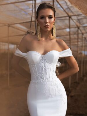 Elegant Mermaid Sweetheart Wedding Dress Women Lace Applique Off The Shoulder Crepe Bridal Gown Vestidos De Novia Customized 7 Hd4bdbc9e3ce04bbebd5984a4678f1a13k Cropped 1