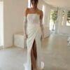 SoDigne Mermaid Boho Wedding Dresses Strapless Satin/Lace Bridal Dress Split Long Beach Wedding Gown Robe De Mairee Customized 8 S0cc57c3ba04b49f8a3872afb8815b8fbO Cropped