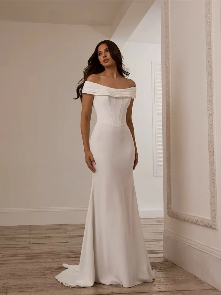 BIGDAY O-Neck Mermaid Wedding Dress Women 2025 Long Sleeve Open Back Sweep Train Buttons Bridal Gown Vestido De Noiva Customized 1 BIGDAY O-Neck Mermaid Wedding Dress Women 2025 Long Sleeve Open Back Sweep Train Buttons Bridal Gown Vestido De Noiva Customized