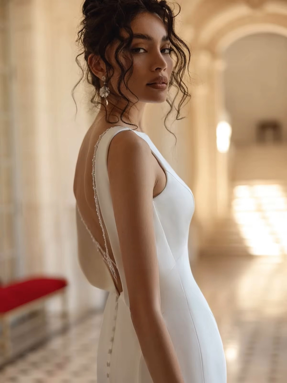 SoDigne Mermaid Satin Beach Wedding Dresses Sleeveless Backless Bridal Dress Long Wedding Gown Robe De Mairee Customized 3 SoDigne Mermaid Satin Beach Wedding Dresses Sleeveless Backless Bridal Dress Long Wedding Gown Robe De Mairee Customized - immagine 3