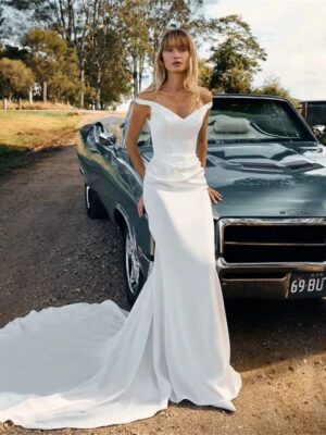 BIGDAY V-Neck Mermaid Wedding Dress 2025 Pleat Off The Shoulder Open Back Sweep Train Bridal Gown Vestidos De Noiva Customized 5 S2a547823822545d2a3a6cf035eafeabc2 Cropped