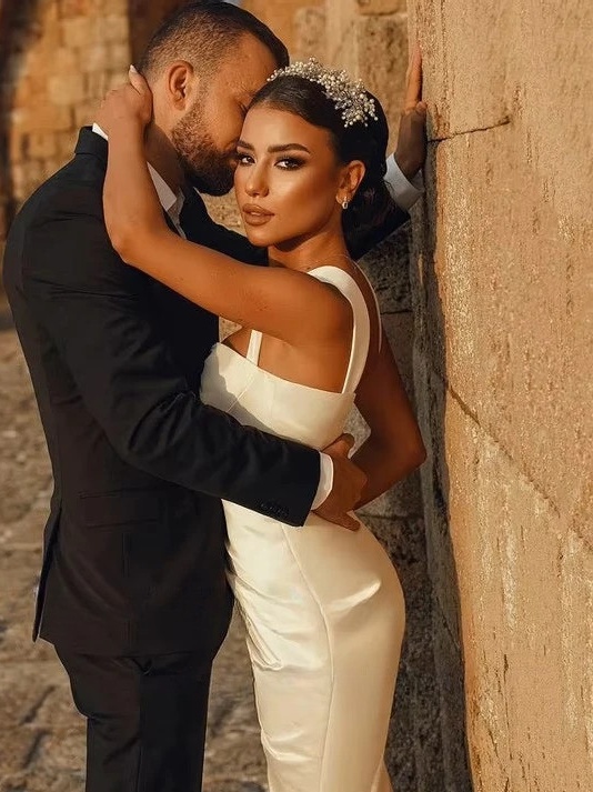 SoDigne Mermaid Satin Wedding Dress Sweetheart Sleeveless Bridal Gown Split Long Bride Dresses vestidos de novia Customized  4 SoDigne Mermaid Satin Wedding Dress Sweetheart Sleeveless Bridal Gown Split Long Bride Dresses vestidos de novia Customized  - immagine 4