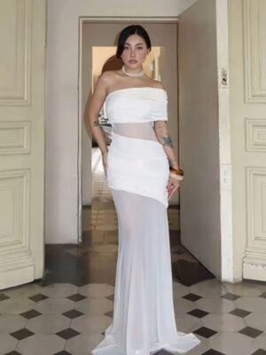 LORIE Lace Beach Wedding Dresses Strapless A-Line Satin Bride Gown Illusion Princess Bridal Dress vestidos de novia Customized