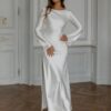 Classic Long Sleeve Mermaid Wedding Dresses Women 2025 O-Neck Open Back Ankle-Length Bridal Gown Vestidos De Noiva Customized 6 S3f127703f28442b096261cd0234ccbefp Cropped