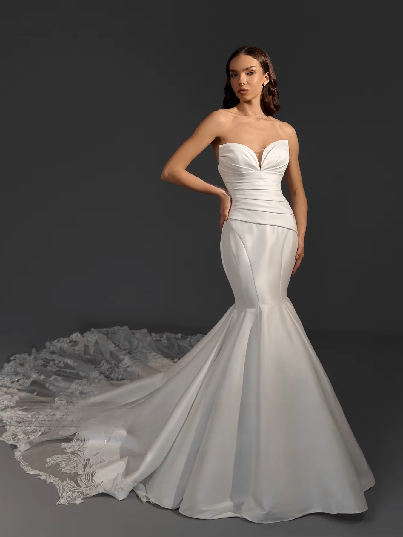 SoDigne Mermaid Satin Appliques Wedding Dresses Sweetheart Sleeveless Bridal Dress Long Wedding Gown Robe De Mairee Customized 1 SoDigne Mermaid Satin Appliques Wedding Dresses Sweetheart Sleeveless Bridal Dress Long Wedding Gown Robe De Mairee Customized