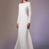 Long Sleeves Mermaid Back Cowl Wedding Dresses O-neck Beach Backless Bridal Party Gown Vestido De Novia Sweep Train Customized 4 S7053779e21ef4bfa8eb95cb7e9201504W Cropped