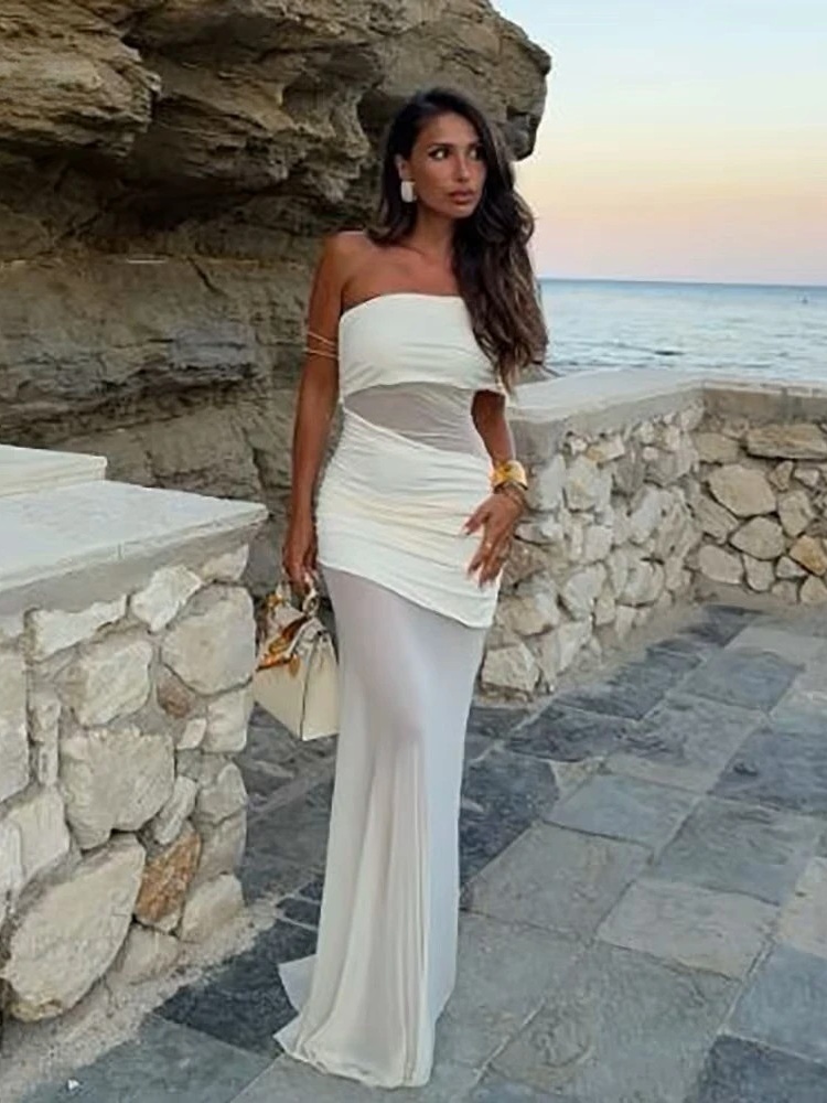 LORIE Lace Beach Wedding Dresses Strapless A-Line Satin Bride Gown Illusion Princess Bridal Dress vestidos de novia Customized 2 LORIE Lace Beach Wedding Dresses Strapless A-Line Satin Bride Gown Illusion Princess Bridal Dress vestidos de novia Customized - immagine 2