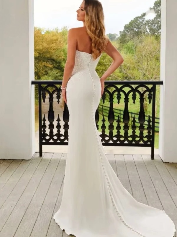 BIGDAY Sweetheart Mermaid Wedding Dresses Women Lace Open Back Off The Shoulder Bridal Gown Train Vestidos De Novia Customized 2 BIGDAY Sweetheart Mermaid Wedding Dresses Women Lace Open Back Off The Shoulder Bridal Gown Train Vestidos De Novia Customized - immagine 2