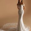 SoDigne Mermaid Off Shoulder Wedding Dresses Full Sleeves Lace Appliques Bridal Dress Soft Satin Bride Gown vestidos de novia  7 S7fb6272908ff489b9da9580bdafe4fceF Cropped