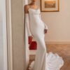 BIGDAY Modern Mermaid Wedding Dress Women Spaghetti Straps Open Back Pleat Boat-Neck Bridal Gown Vestido De Noiva Customized 5 S93abb2eba9e64e358aca6fae0424f287B Cropped