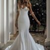 SoDigne Simple Mermaid Wedding Dresses V-neck Sleeveless Satin Elegant Bridal Dress Long Backless Bride Gown vestidos de novia 5 Sa123d53645c54bac9fb68cafe1fa67f3B Cropped
