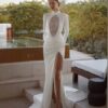 SoDigne Mermaid Wedding Dresses High Neck Full Sleeves Satin/Lace Bridal Dress Long Wedding Gown Robe De Mairee Customized 5 Sa1b03dfc49df4e828dde57b2171f7548I Cropped Cropped