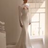 SoDigne Mermaid Simple Wedding Dresses Full Sleeves Satin/Lace Bridal Dress Long Beach Wedding Gown Robe De Mairee Customized 4 Sa88b65515e4b47bb802f7412280d5416j Cropped