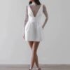 Customized Simple Mini Satin Lace Wedding Dress Pleat Long Sleeves Sexy High Neck Illusion With Button Short Wedding Gown 2025 5 Sa9b9f7a1a8bd4277b9c190ef8ad791ad0 Cropped