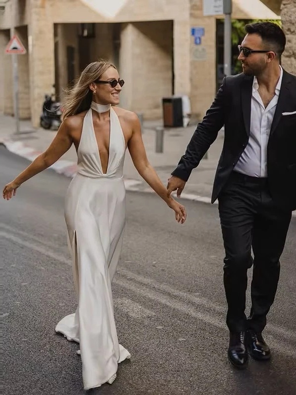 SoDigne Mermaid Simple Wedding Dresses Halter Sleeveless Bridal Dress Beach Long Wedding Gown Robe De Mairee Customized 1 SoDigne Mermaid Simple Wedding Dresses Halter Sleeveless Bridal Dress Beach Long Wedding Gown Robe De Mairee Customized