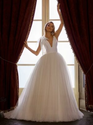 SoDigne A-line Satin/Tulle Bride Dresses Sleeveless V-neck Wedding Dress Women Bridal Gowns vestidos de novia Customized