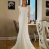SoDigne Classic Satin Wedding Dresses Mermaid Puff Sleeves Square Neck Bridal Gown With Button Wedding Party Dress 5 Sd0cc4dcb6bc44c0c894d975fcabf5516w Cropped