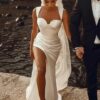 SoDigne Mermaid Satin Wedding Dress Sweetheart Sleeveless Bridal Gown Split Long Bride Dresses vestidos de novia Customized  8 Sd3091786cce7411dbf22def55dd7a260E Cropped