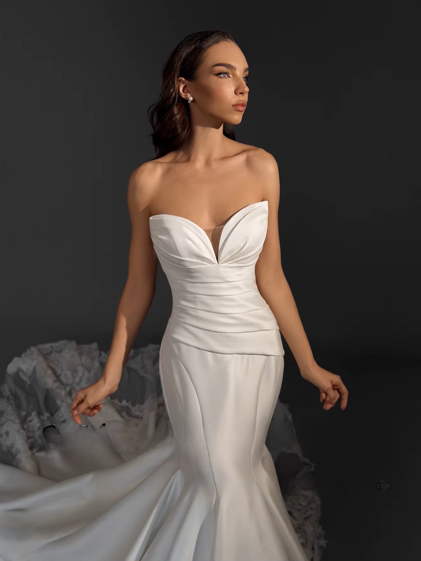 SoDigne Mermaid Satin Appliques Wedding Dresses Sweetheart Sleeveless Bridal Dress Long Wedding Gown Robe De Mairee Customized 2 SoDigne Mermaid Satin Appliques Wedding Dresses Sweetheart Sleeveless Bridal Dress Long Wedding Gown Robe De Mairee Customized - immagine 2