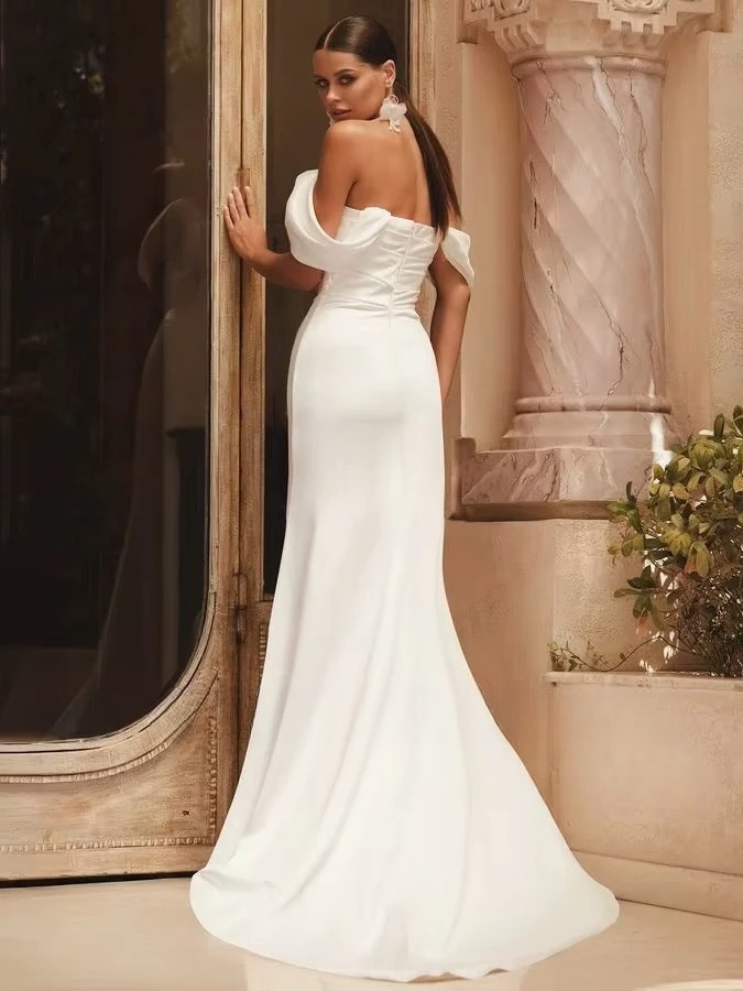 SoDigne Mermaid Off Shoulder Wedding Dresses Strapless Appliques Bride Dress Elegant Bridal Gowns vestidos de novia Customized 2 SoDigne Mermaid Off Shoulder Wedding Dresses Strapless Appliques Bride Dress Elegant Bridal Gowns vestidos de novia Customized - immagine 2