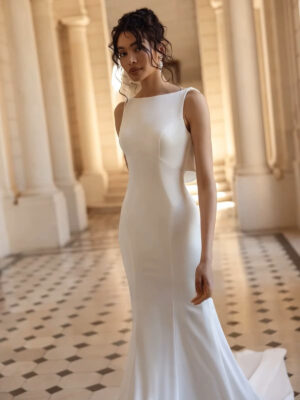 SoDigne Mermaid Satin Beach Wedding Dresses Sleeveless Backless Bridal Dress Long Wedding Gown Robe De Mairee Customized