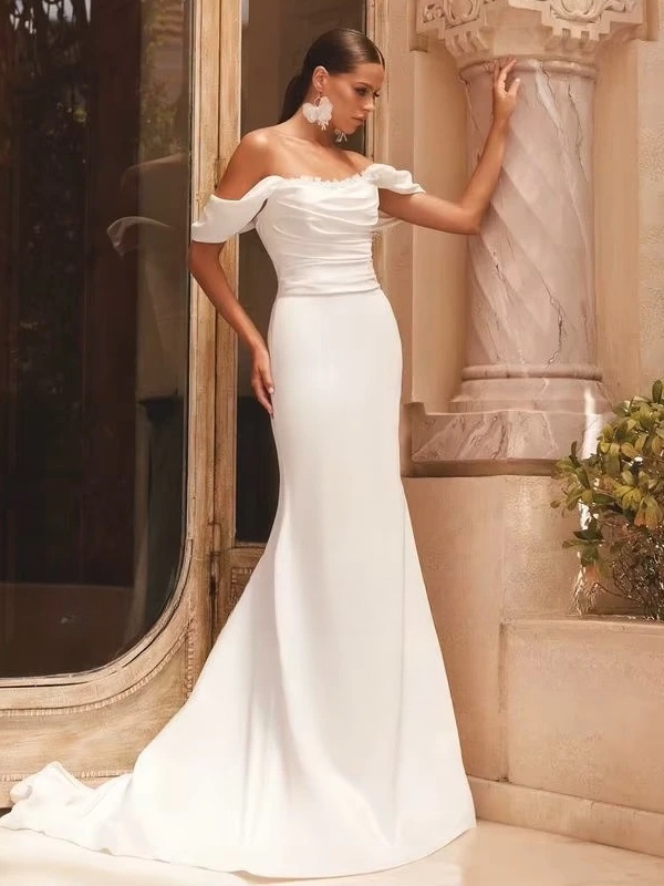 SoDigne Mermaid Off Shoulder Wedding Dresses Strapless Appliques Bride Dress Elegant Bridal Gowns vestidos de novia Customized 1 SoDigne Mermaid Off Shoulder Wedding Dresses Strapless Appliques Bride Dress Elegant Bridal Gowns vestidos de novia Customized