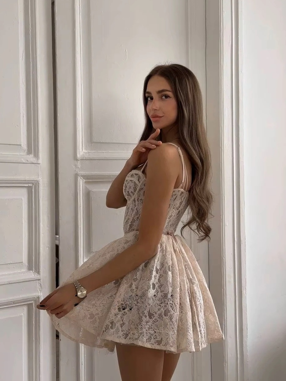 SoDigne A-line Lace Mini Wedding Dress Sweetheart Sleeveless Bride Dresses Beach Bridal Gowns vestidos de novia Customized 3 SoDigne A-line Lace Mini Wedding Dress Sweetheart Sleeveless Bride Dresses Beach Bridal Gowns vestidos de novia Customized - immagine 3